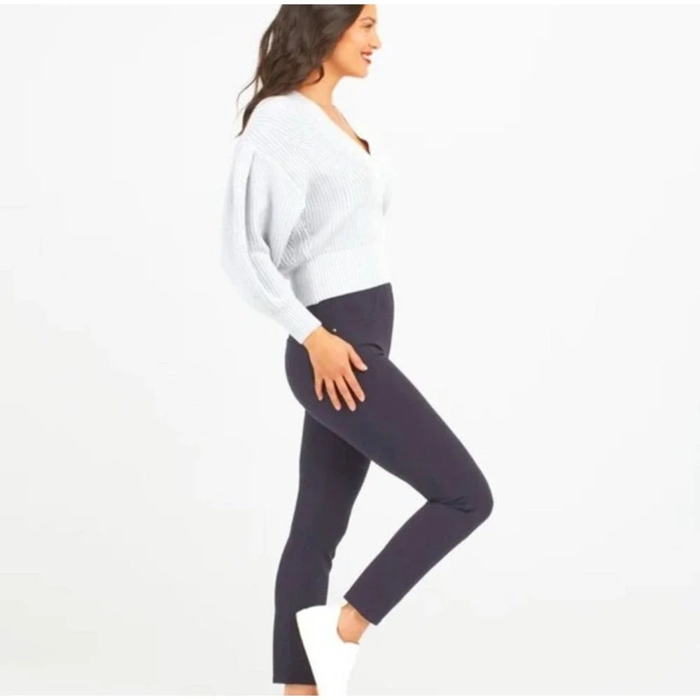 Spanx The Perfect Pant Ankle 4-Pocket High Waisted Leggings Navy S Small 20202Q‎